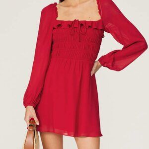 Reformation Red Morris Dress- Size 0